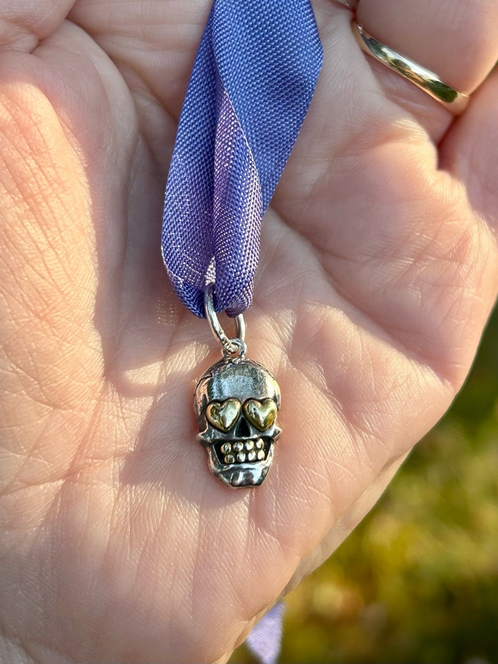 Skull charm from retired Waxing Poetic - 925 Sterling silver design